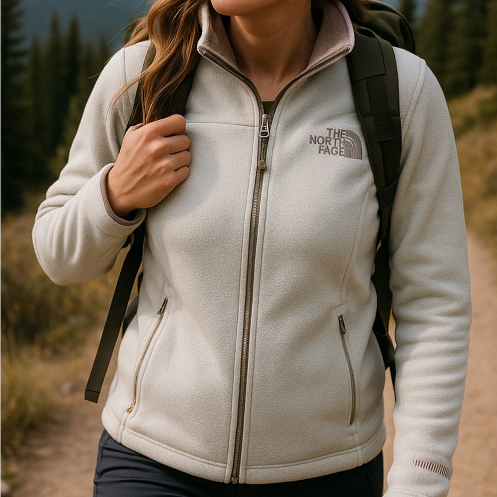 🧥 The North Face WindWall Women’s Full-Zip Jacket XS White/Gray - Picture 2 of 14
